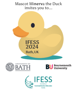 Graphic of IFESS 2024 mascot, Minerva the Duck.
